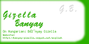 gizella banyay business card